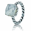 Витое серебряное кольцо с перламутром Pandora 190828MP