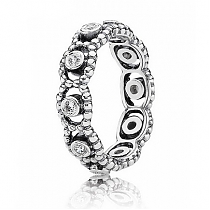 Серебряное кольцо с кубическим цирконием Pandora 190881CZ
